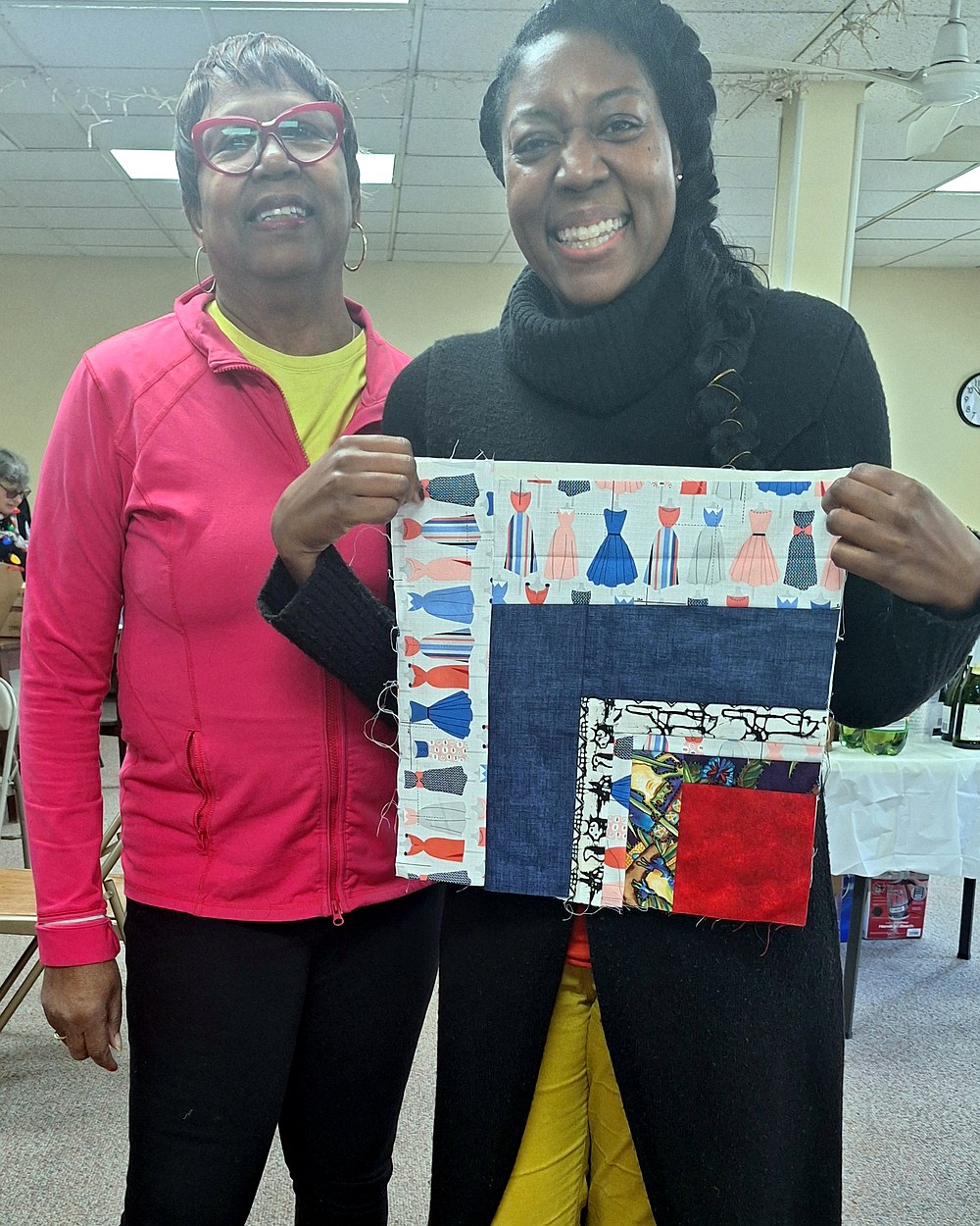 Antieris with her quilting mentor, Charlene Cook
